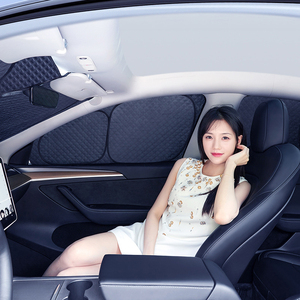 RICOO 2025 Juniper <span class=keywords><strong>Pare</strong></span>-<span class=keywords><strong>Soleil</strong></span> de Fenêtre Latérale Avant Tesla Model Y Protection UV Fibre de Polyester Pliable <span class=keywords><strong>Camping</strong></span> Extérieur Voiture Confidentialité - Product Image 3