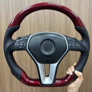 Volant en cuir et fibre de carbone personnalisable, design sportif, couleurs Alcantara, pour Mercedes Benz W176 W205 W213 W214 W222 W223 - Product Image 1