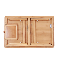 Multifunktions faltbarer Bambus Holz Frühstück Serviert ablett Flexibler Tisch mit Schublade für Wohnzimmer Schlafzimmer