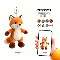 Porte-clés en peluche ours brun personnalisé, fabriqué en coton pur, fourni directement par l'usine, porte-clés en peluche personnalisé