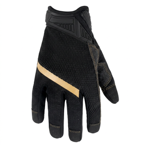Gants de travail tactiques JNA GROUP, en nylon noir, maille respirante, bouts des doigts texturés antidérapants, poignet élastique, 7 oz, 26 cm, usage général - Product Image 1