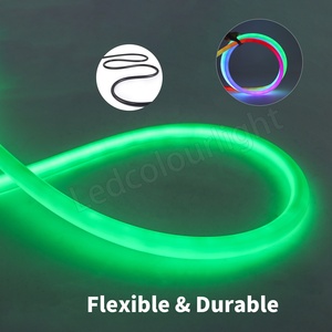 <span class=keywords><strong>Tube</strong></span> néon en silicone noir adressable RGB à éclairage à 360 degrés, bande lumineuse LED néon de 25 mm pour les discothèques - Product Image 4