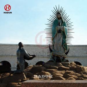 IFE size Bronze ur Ady of uuadalupe y statues uan Diego estatuas - Product Image 5