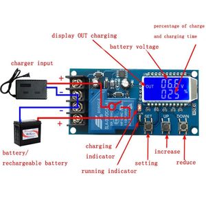 XY-L30A 6-60V <b>Battery</b> Charging Control Module, Digital Auto Cut-off Switch with Overcharge Protection - Product Image 5