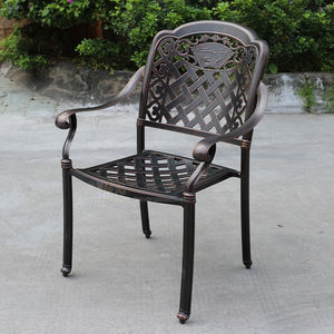 Ensemble <span class=keywords><strong>de</strong></span> chaises <span class=keywords><strong>de</strong></span> <span class=keywords><strong>table</strong></span> <span class=keywords><strong>ronde</strong></span> en aluminium moulé pour barbecue en cuivre rouge pour les repas en plein air pouvant accueillir <span class=keywords><strong>de</strong></span> <span class=keywords><strong>4</strong></span> à 6 <span class=keywords><strong>personnes</strong></span> en métal durable - Product Image 4