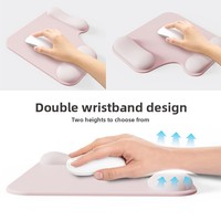 Repose-poignets double pour souris, couleur dégradée simple, protection épaissie pour poignets, idéal pour ordinateur et bureau
