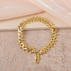 premium smooth glossy curved delicate <b>beaded</b> chic timeless layered durable wholesale real chunky unisex cuban <b>men</b> <b>bracelet</b> - Product Image 5