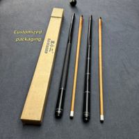 Meilleure Vente : Queue de billard artisanale avec fût en bois carbonisé, manche en ébène, embout de 12,5 mm, joint radial pour joueurs compétitifs