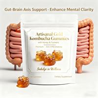 Gummies de Kombucha pour Adultes Personnalisables OEM/ODM, Miel, Curcuma, Supplément Herbal, Soutien Immunitaire et Digestif, Certifié Halal – Offre Spéciale UE/US