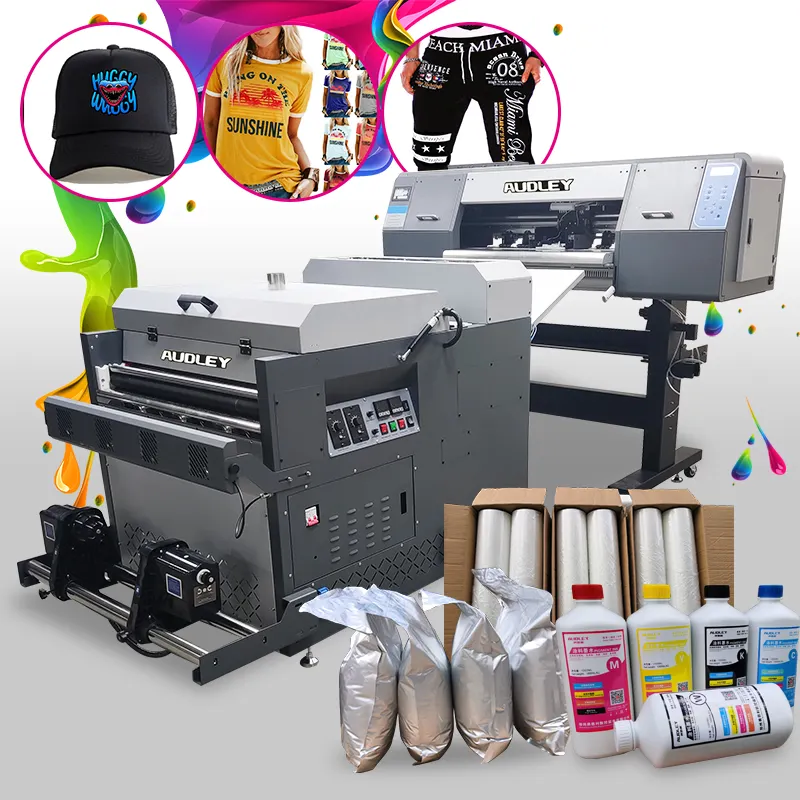 Audley-impresora de inyección de tinta Digital DTF, máquina de impresión de 24 pulgadas 3d, tecnología de impresora uv dtg/dtf