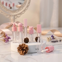 Tube de brillant à lèvres sérigraphié avec bouchon à vis 5g et 8g, grand applicateur pinceau, emballage cosmétique pour rouge à lèvres, pour femmes