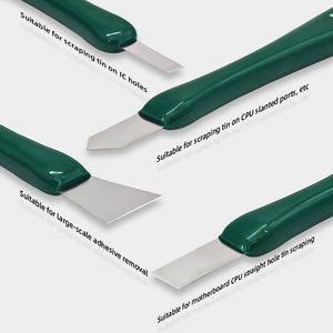 Không từ tính <span class=keywords><strong>scraper</strong></span> cho loại bỏ chất kết dính BGA tin cạo điện thoại di động bảo trì Bo mạch chủ lõi thép không gỉ Pry dao - Product Image 4