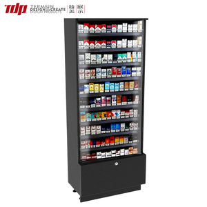 מעמד תצוגה לסיגריות שולחני תלת-שכבתי TDP Led אקרילי עם מסגרת תצוגה מסתובבת לסיגריות ממתכת ואקריליק - Product Image 2