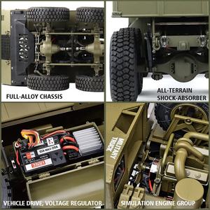 Hengguan HG-P803A trash HG P803A PRO Light Sound 1/12 EP électrique 8WD HEMTT Radio Control Car 8X8 RC Hobby <span class=keywords><strong>militaire</strong></span> Truck jouets - Product Image 4