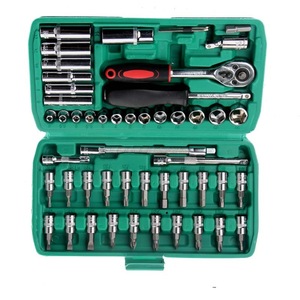 Automotive Repair Tool Set 53 Piece Green Box Socket Wrench Ratchet Screwdriver Combination Kit For Auto Home Repair - Product Image 3