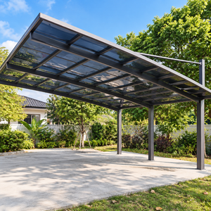 Abri de voiture en aluminium avec toit en polycarbonate pour jardin, abri de voiture extérieur, abri pour voiture - Product Image 1