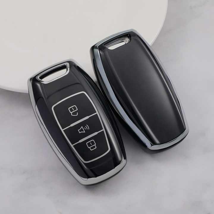 High Quality Car Accessories New Design Silver Edge TPU Car Key Cover for Great Wall New Haval Jolion 4A Chip Car Protector