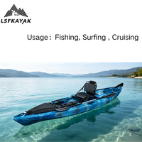 Kayak LSF 3,66 m Mirage Pro Angler 12, modèle 1 personne, tapis antidérapant, léger, écologique, HDPE, pêche, surf, dérive