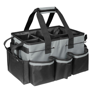 Sac de rangement portable pour produits de nettoyage, organisateur d'accessoires avec poignée, bretelles et séparateur amovible - Product Image 1