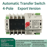 Commutateur de transfert automatique 2P 100A sur rail DIN, double alimentation ATS, sélecteur d'alimentation solaire et secteur 220V 50/60Hz