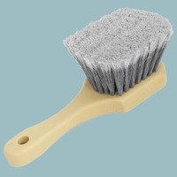 Brosse de nettoyage de pneus en nylon PP imperméable, écologique, avec impression de logo facile et filaments en fleur