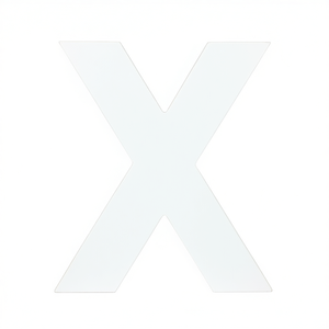 Wooden Letter X <b>Wall</b> <b>Decor</b> White 12 In Modern Home Decoration - Product Image 1