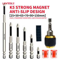 LJ-01-36 K5 Embout de tournevis double fente PH2 en acier S2 antidérapant 25-150mm avec support à dégagement rapide – Fourniture B2B