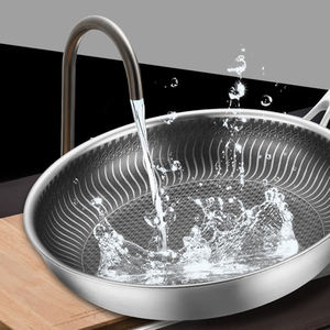 Poêle à frire en acier inoxydable nid d'abeilles personnalisée <span class=keywords><strong>Meisite</strong></span>, de haute qualité, antiadhésive, wok - Product Image 3