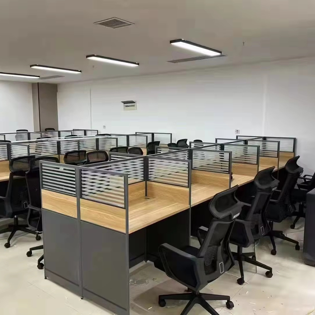 Computer Office Table Modular 2 4 6 8 Staff Workstation Office Partitions Flexible Standard Financial Personnel Desk
