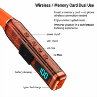 Earphone Olahraga Nirkabel HiFi BT dengan Daya Tahan Baterai Lama, Layar Digital, Kartu TF, Desain Magnetik di Leher, dan Terlaris