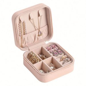 Estuche Organizador de Joyas de Viaje Plegable de Cuero PU con Cremallera, Diseño de Dibujos Animados, Elegante y Moderno, en Caja de Regalo - Product Image 4