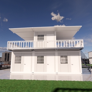 Low Price Light Steel Prefab Container Office Modular Flat Pack Container House Storage Detachable Container House 20ft 40ft