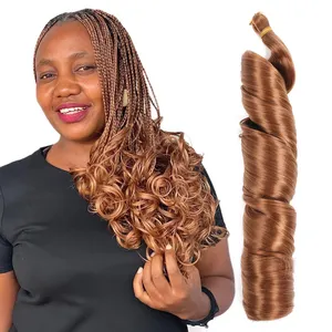 150g Display Loose Body Wave Pony Style Spiral Curl Crochet Braid French Curls Synthetic Hair Extensions Curly Braiding Hair