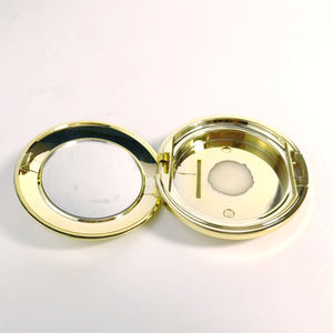 Poudre compacte et brillante, couleur or, luxe, personnalisé avec miroir, étui à poudre compacte pour visage et cylindre, emballage de presse - Product Image 3