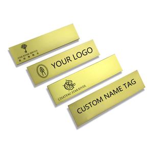 Reusable logo Oval Brand Lasered Blank Staff Metal Magnetic Name Tag Steel Sign Nurses <b>Pin</b> Custom Name <b>Badge</b> - Product Image 3