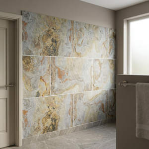 Dalle mince en marbre poli pour revêtement mural extérieur, design minimaliste, placage en pierre naturelle durable - Product Image 3