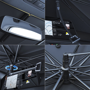 Parasol de Coche con Diseño Degradado para Parabrisas Delantero, Aislamiento Térmico, Instalación con Ventosas, Uso General - Product Image 5