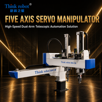 Bras manipulateur robotisé à 5 axes, entièrement servo, à double bras et double section, EUR5, stable, pour injection plastique et collaboration de préhension automatique