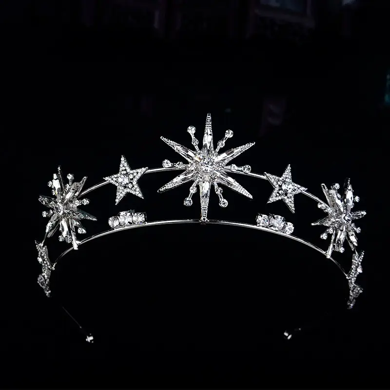 DaiMing HG3712 Korean stars bride crown sweet girl diamond hair hoop brigade party dress headdress