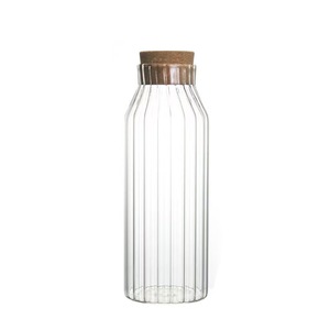 Botella de Almacenamiento Minimalista de Vidrio Borosilicato con Tapa de Corcho para Granos de Café, Hojas de Té, Especias y Frutas Secas - Product Image 6