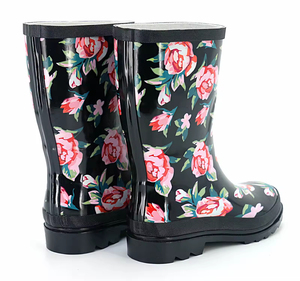 Bottes <span class=keywords><strong>de</strong></span> <span class=keywords><strong>pluie</strong></span> en caoutchouc pour femmes YL318, résistantes à l'eau, mi-mollet, tendance, pour l'extérieur, vente en gros - Product Image 6