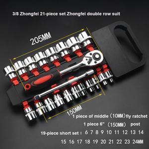 Source Factory 1/2 série-24pc ensembles <span class=keywords><strong>de</strong></span> clés à douille en acier à haute teneur en carbone clé à douille à cliquet ensemble d'outils à main - Product Image 6