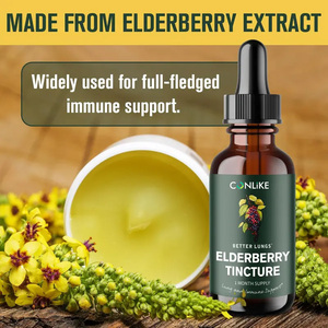 Gouttes <span class=keywords><strong>de</strong></span> Teinture <span class=keywords><strong>de</strong></span> <span class=keywords><strong>Sureau</strong></span> Entièrement Naturelles à Marque Blanche pour la Santé Buccale et l'Éclat, Vitamines, 30ml, Soutien Immunitaire pour Enfants, Amélioration Osseuse - Product Image 2