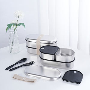 लेकफ्रे डिडिड <span class=keywords><strong>2</strong></span> परतों स्टेनलेस स्टील लंच बॉक्स <span class=keywords><strong>3</strong></span> डिब्बे स्टेनलेस स्टील बेटो बॉक्स स्टेनलेस स्टील बेंटो लंच बॉक्स - Product Image 2