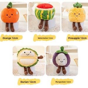 Boneka Plush Buah Seri Simulasi Kreatif, Ornamen Meja Durian & Stroberi yang Lucu, untuk Mesin Cakar - Product Image 3