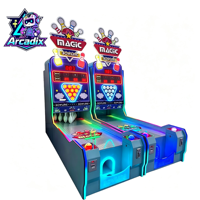 Machine de jeu d'arcade de bowling magique à monnayeur pour 2 joueurs, machine de bowling à tickets pour centre de jeux, sport d'intérieur