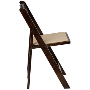 Chaise pliante en bois massif avec assise rembourrée pour événements extérieurs, banquets de jardin et <span class=keywords><strong>location</strong></span> pour événements de style ferme moderne - Product Image 2