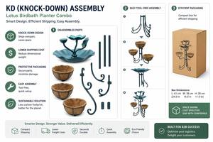 <span class=keywords><strong>Support</strong></span> à plantes en métal vert antique à 3 niveaux avec doublure en fibre de coco, <span class=keywords><strong>jardinière</strong></span> verticale décorative en forme de feuille pour la décoration de <span class=keywords><strong>balcon</strong></span> et de patio - Product Image 4