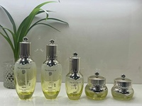 Flacon pompe à lotion de haute qualité, directement de l'usine, ensemble d'emballage en verre vide avec bouchon à vis personnalisé pour emballage cosmétique et soins de la peau