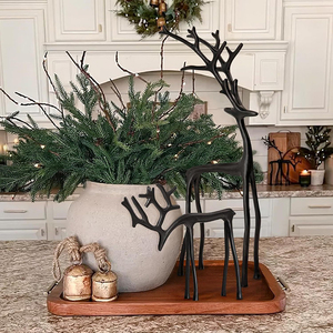 Luxe Gouden Rendieren Metalen Sculptuur Kerst Hert Beeldje Home Decor Legering Standbeeld Voor Vakantie Tafeldecoratie - Product Image 4